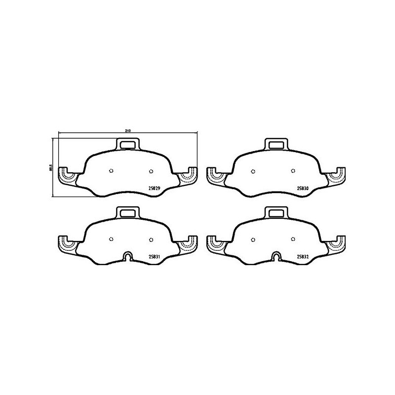 Juego Pastillas de Freno de Disco 17MM BREMBO Apto para U.a. Audi Tt - Imagen 2