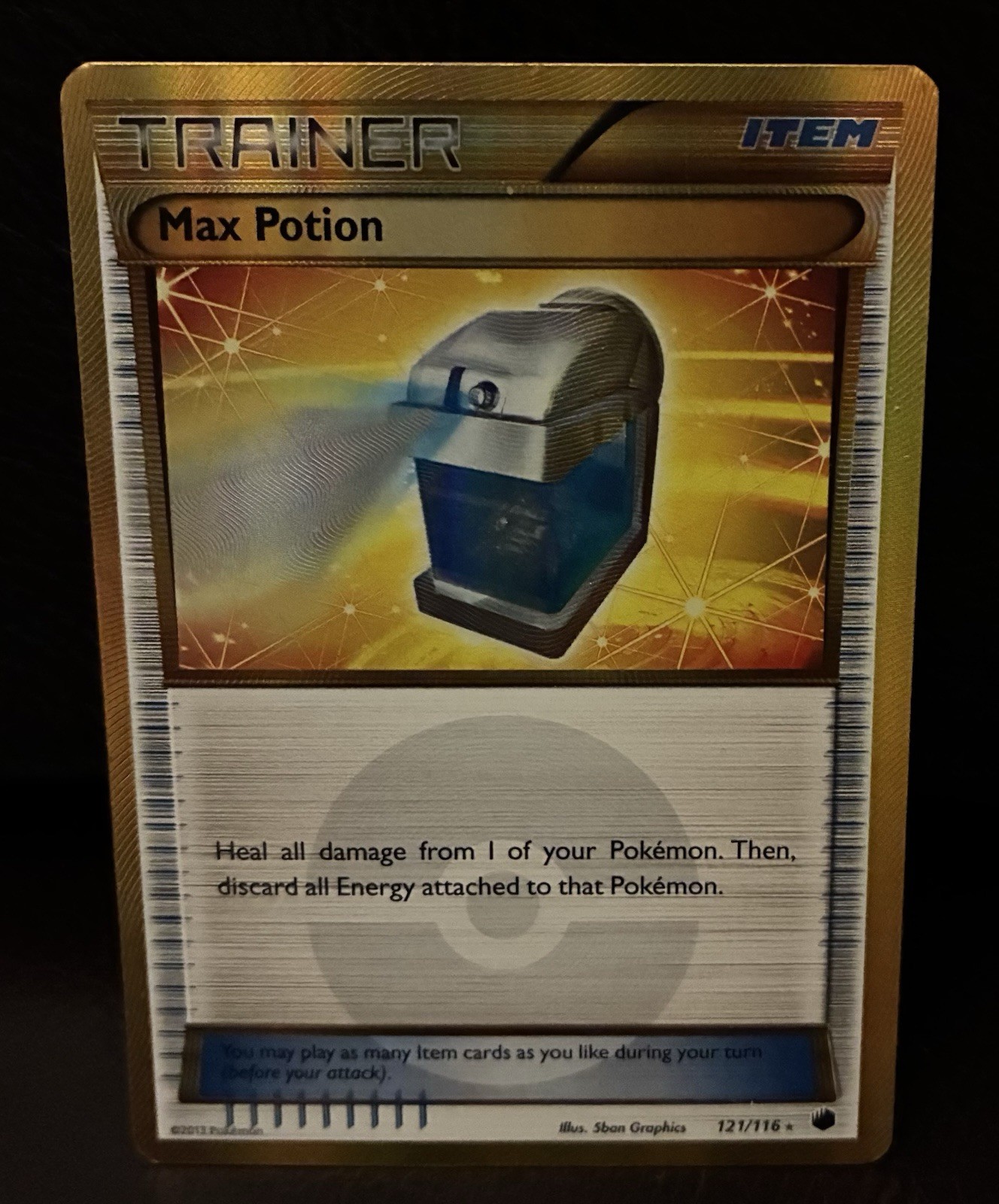 Max Potion Trainer Item Trainer Card Pokemon Rare 121/116 High Numebr Is First