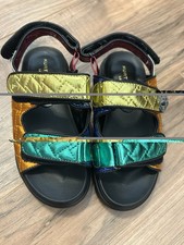 Kurt Geiger London Orson quilted sandals in a multi-color Girls 13