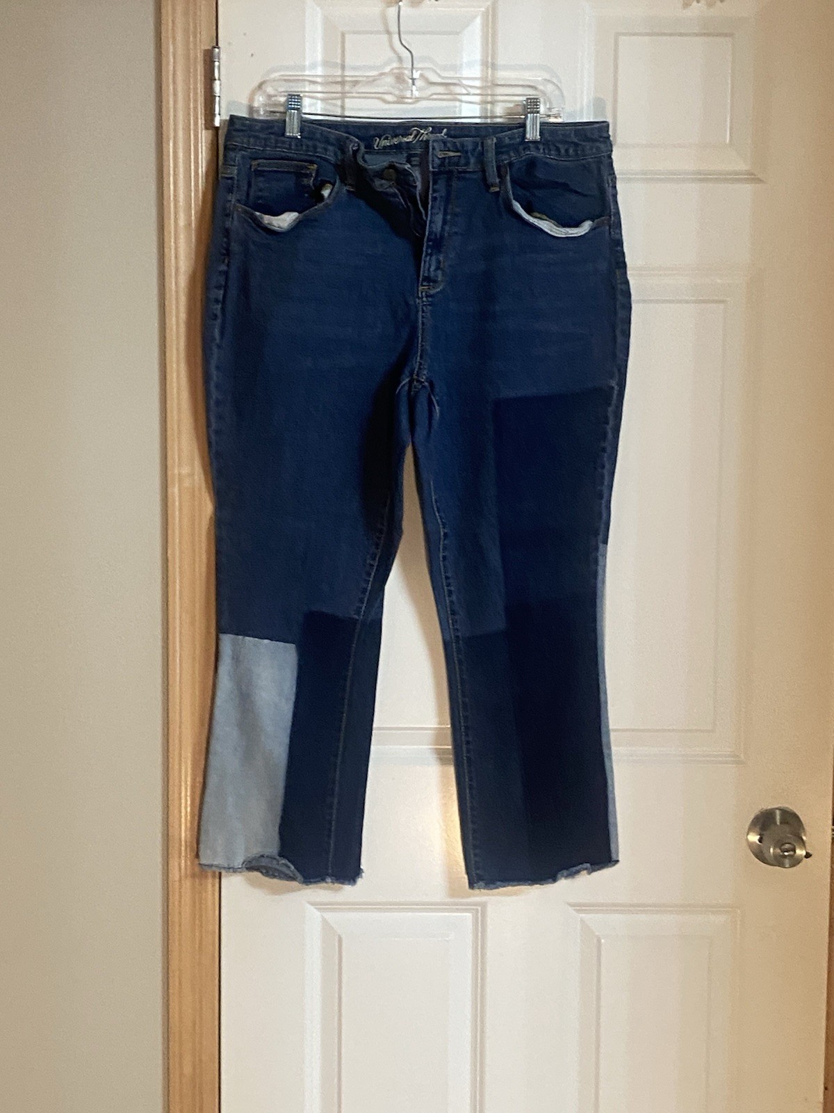 Universal Thread Medium Wash Patchwork Straight J… - image 1