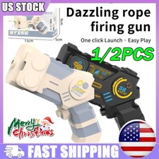 1/2X Rope Launcher Propeller Glow-in-The-Dark Loop Lasso String Shooter Toy Xmas
