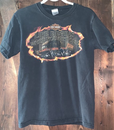Vintage Hanes Beefy-T Harley Davidson T-Shirt S Doubl… - Gem