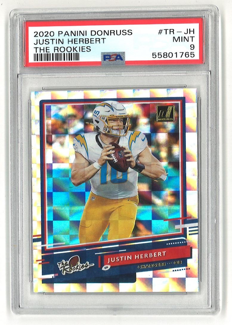 2020 The Rookies Justin Herbert Rookie PSA 9 Los Angeles Chargers #TR-JH