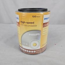 100 CONFEZIONI PHILIPS CD-R 700 MB 80 MIN 52X DISCHI REGISTRABILI alta velocità sigillati nuovi.