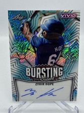 2025 Leaf Vivid Baseball Zyhir Hope Dodgers Teal Bursting Auto 8/10