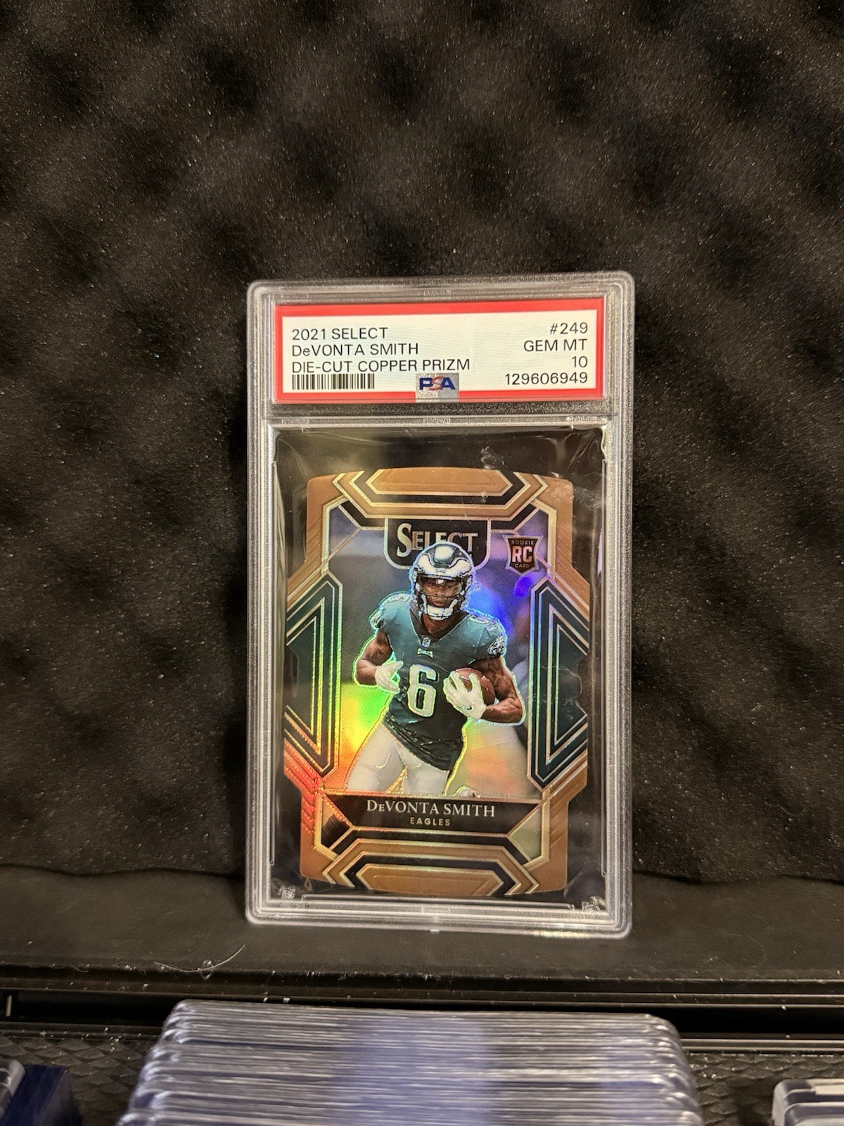 2021 Panini Select Club Level Devonta Smith #249 Copper Prizm Die-Cut /199 (RC)