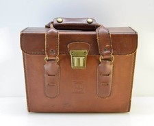 Vintage 1960's P.R.O. Hard Wall Genuine Leather Camera Case 12 x 6 x 9 NICE