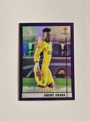 2021 Topps Chrome Merlin Andre Onana #53 Purple Refractor #'d /299 AJAX 