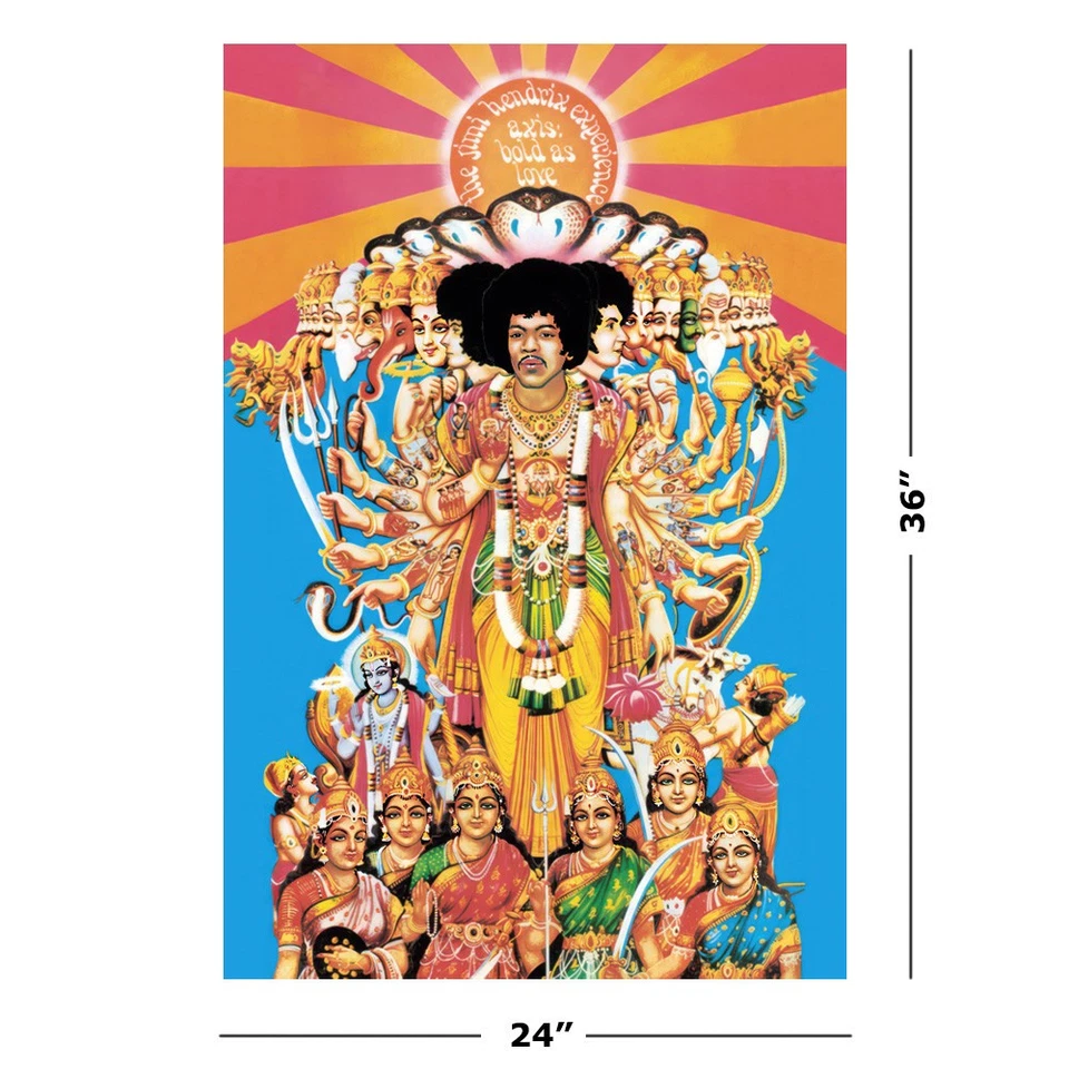 The Jimi Hendrix Experience - Pôster musical (Axis Bold As Love - Capa do álbum) - Imagem 2 de 4