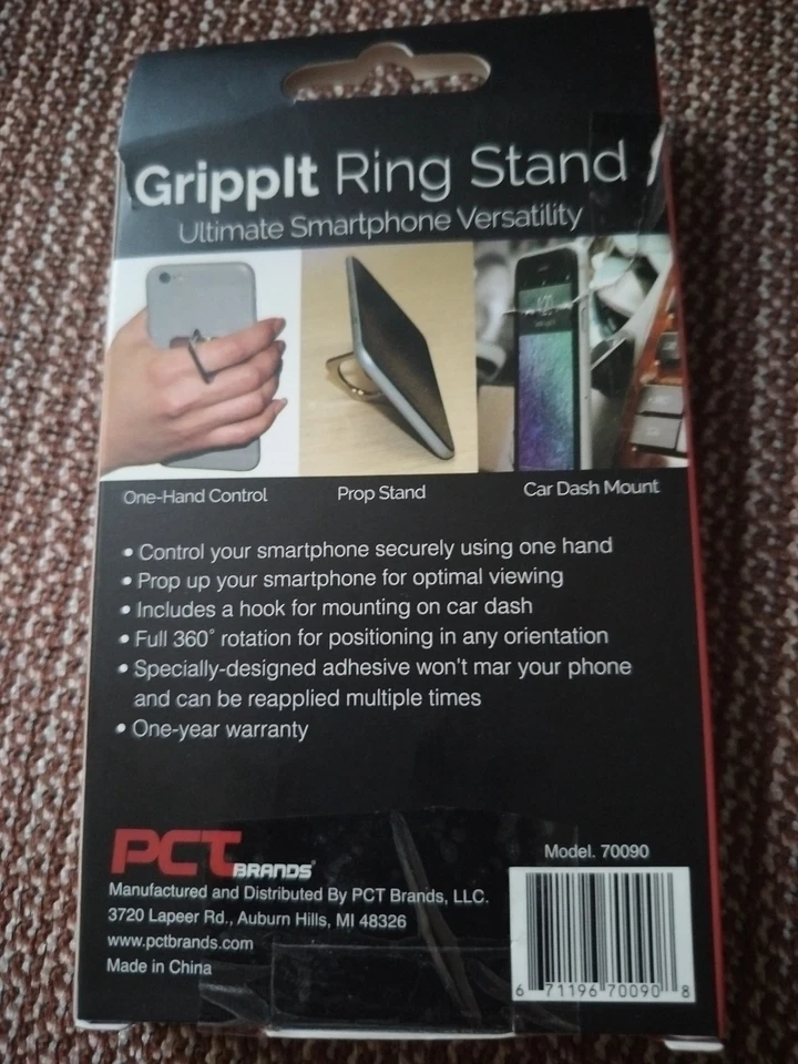 Grippit Ring Stand Prop Up For Smartphone Or Mount On Surface, Handle - Image 4 of 4