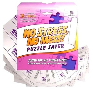 12 Adhesive Puzzle Saver Sheets Peel Stick Preserve 2-1000pc Jigsaw Glue No Mess