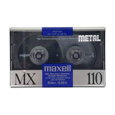 Lot Of 2 Maxell MX 110 IEC Type IV Metal Cassette Tape New Sealed