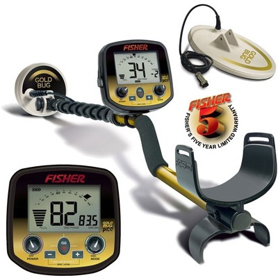 Fisher Gold Bug Pro Metal Detector   5'' & 10'' Coil Pack + 5-Year Warranty