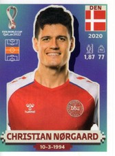 2022 Panini World Cup Stickers #DEN14 Christian Norgaard - SCR