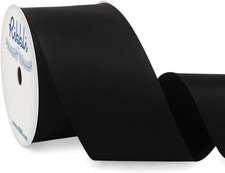 Black Double Faced Satin Wired Ribbon 2.5 Inch Christmas Ribbon for Gift Wrappin