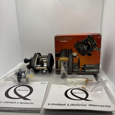 #ad QUANTUM Bait Reel Black and Gold Design 9.4in $157.60