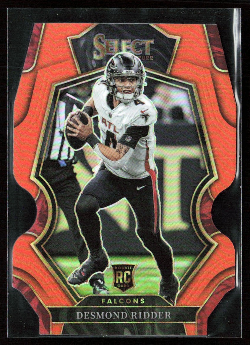 Desmond Ridder 2022 Panini Select Orange Prizm Die Cut RC /199 #104 Atlanta