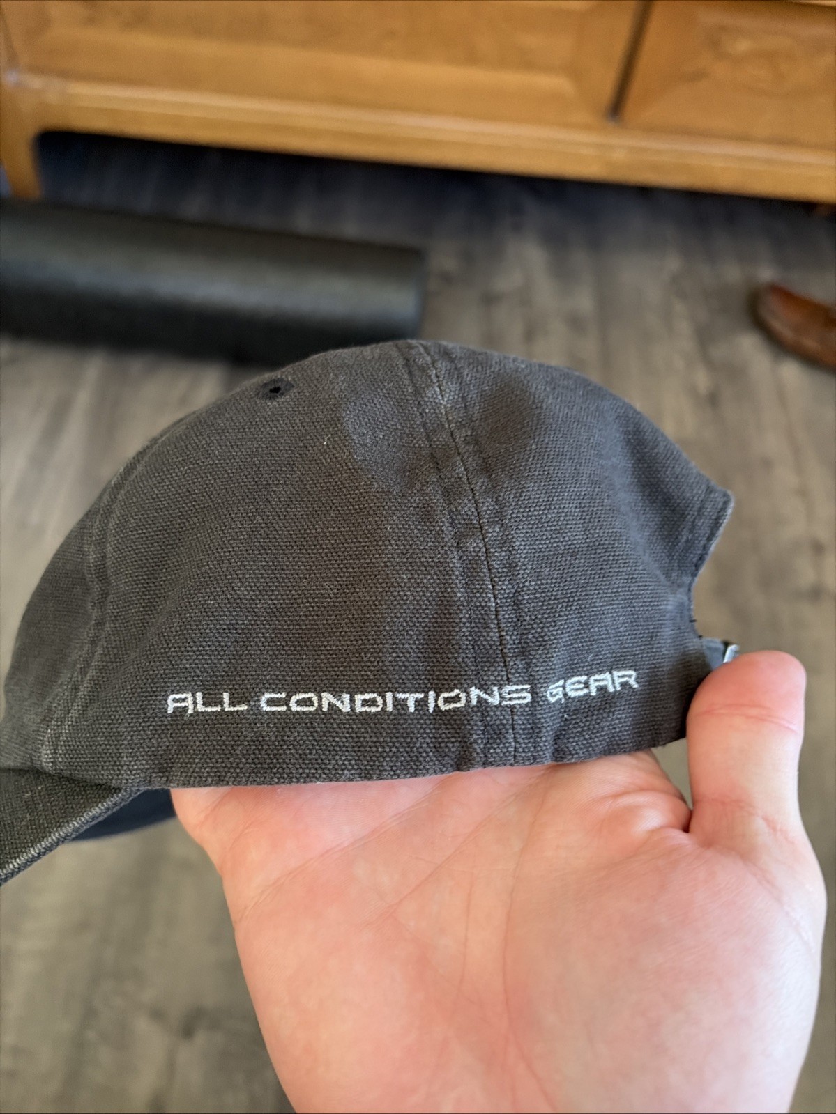 Y2K Dark Grey All Conditions Gear Nike ACG Embroidered Canvas Cap Hat Adjustable thumbnail 2
