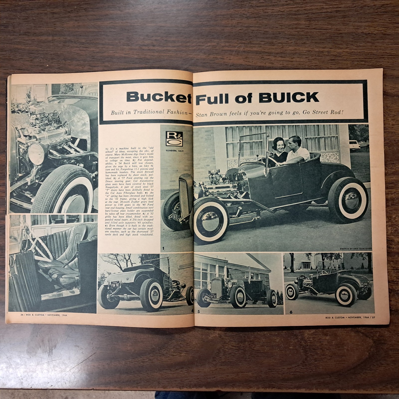 Nov. 1964 ROD & CUSTOM Surf Woody By Barris stamped Paid PX bought military base