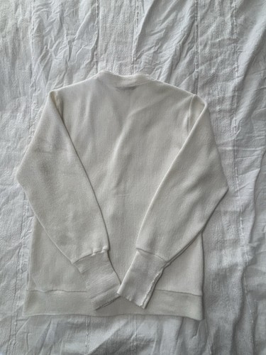 VINTAGE IZOD LACOSTE CARDIGAN CREAM SIZE MEDIUM PREPPY GRANDPA *READ - Picture 17 of 18