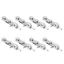 8 Pcs Left Spring-Loaded Gate Latch, Silver Barrel Bolt Latch, Stainless Steel