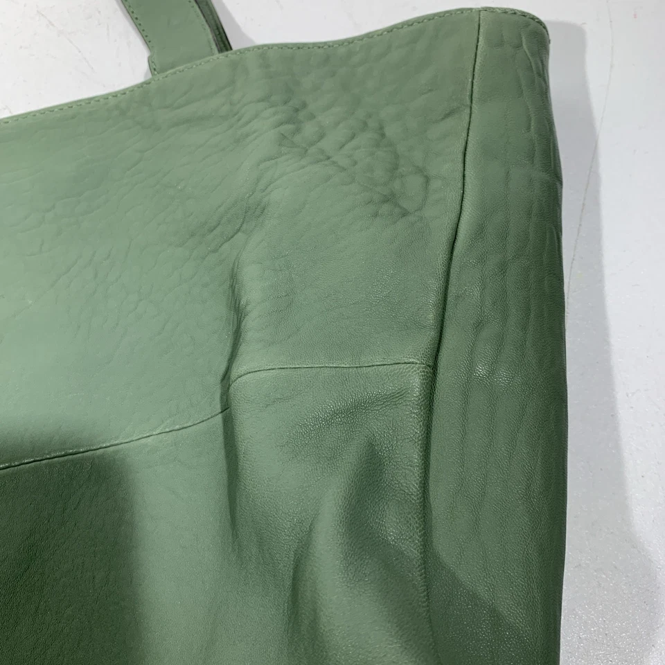 Antonio Melani Large Mint Green Soft Textured Leather Tote Shoulder Bag - Image 4 of 4