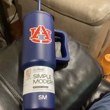 Simple Modern The Trek 40 oz Tumbler Navy Blue Auburn University  NCAA Cup