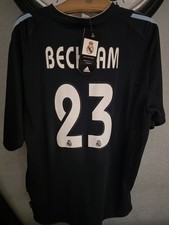 Real Madrid 2003-2004 Beckham BNWT Shirt L Away Maglia Maillot Trikot
