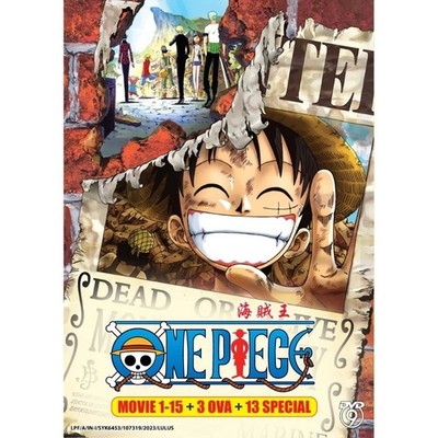 One Piece DVD  1-15 Movie + 3 OVA + 13 Special Anime Eng Sub