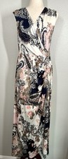 Le Lis Floral Wrap Maxi Dress Womens Size XL Summer Beach Vacation Wedding EUC