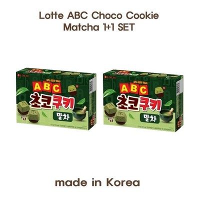 Lotte ABC Choco Cookie Matcha 1+1SET Premium Chocolate made in Korea