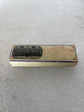 Vintage M Hohner Marine Band Harmonica Key of G 1896 w/Cardboard Case Box/523-cb