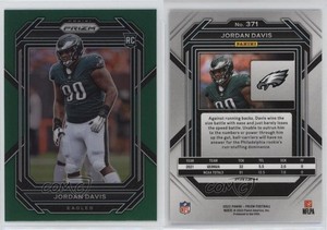 2022 Panini Prizm Rookies Green Prizm Jordan Davis #371 Rookie RC