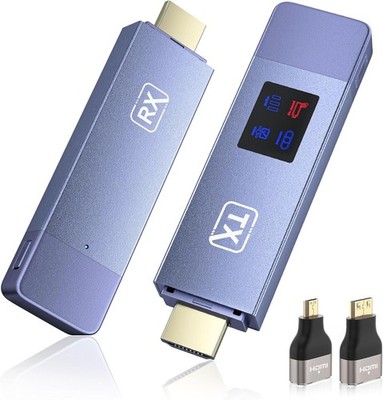 Wireless HDMI Transmitter and Receiver, Plug and Play Portable 2.4G/5G Wireless 