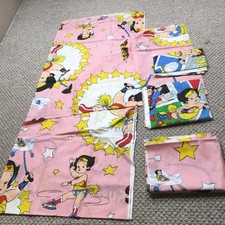 Vintage Kiddies Workshop DC Superheroes Fabric Lot Quilting Craft Multicolor