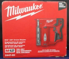Milwaukee 2447-20 M12 12V 3/8" Cordless Li-Ion Crown Stapler Tool Only BRAND NEW