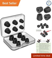 Memory Foam Earbud Tips - 6 Pairs with Noise Isolation for In-Ear Headphones