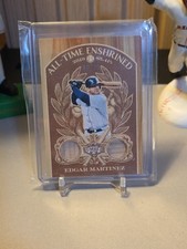 Edgar Martinez Leaf Lumber All-Time Enshrined Dual Game Used Bat #6/20 AE-20