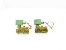 Asco Red-Hat 8210G3 3/4" Brass Solenoid Valve 2-Way 120V Normally Open Lot of 2