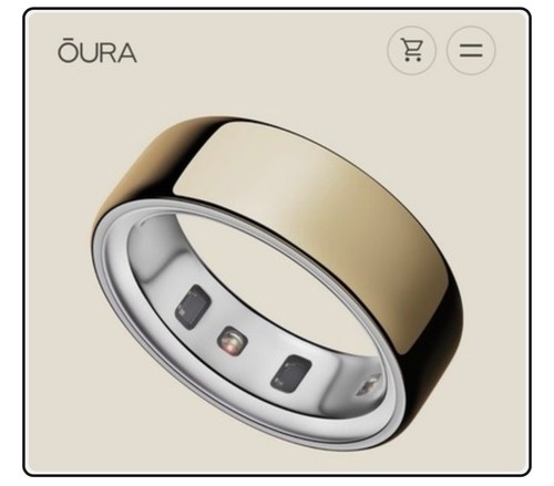 Oura ring gen 4 gold size 8 used comes with charger