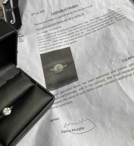 1.27ct Natural Solitaire Ring Platinum Danny J Reset Diamond Xtra $300 MAYPLF - Picture 10 of 10