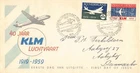 G031 Netherlands 1959 The 40th Anniversary of KLM FDC