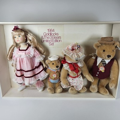 VTG Rare Steiff Suzanne Gibson 1984 Goldilocks 3 Bears LE Set *READ #575/2000