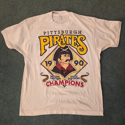 Vintage Pittsburgh Pirates 1990 Division Champs T-Shirt White