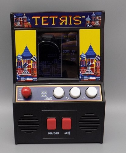 Console gioco portatile Tetris funzionante base divertente marca articolo # 09594 custodia - Foto 2 di 7