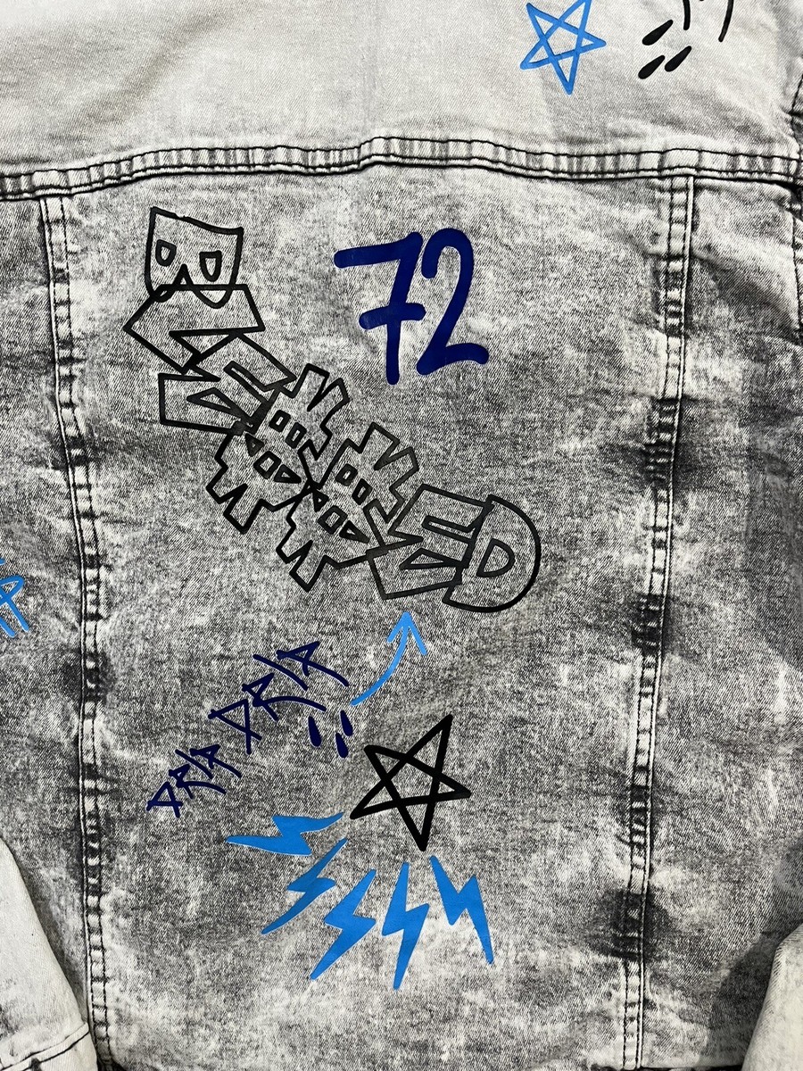 FWRD Denim Graffiti Style All Over Design Vintage Jean