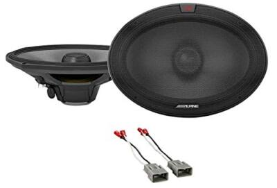 2 ALPINE R-S69.2 300 Watt 6x9'' Car Audio Coaxial 2-Way Speakers Bundle with METR