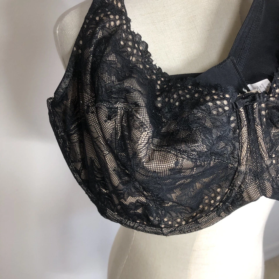 Curvy Couture Exclusively For Soma Women’s 42G Black Lace Comfort Bra - Image 4 of 4