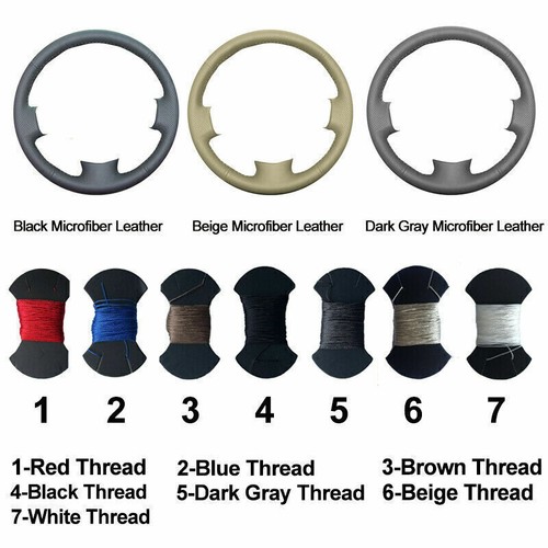 Custom Black PU Leather Steering Wheel Stitch on Cover For Toyota Fortuner Hilux - Foto 4 di 10