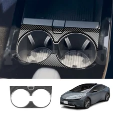 For Toyota Prius 23-2024 ABS Carbon Fiber Middle Console Water Cup Holder Frame